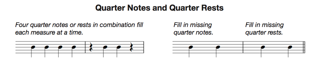 quarter notes and rests