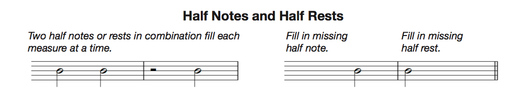 half notes and rests