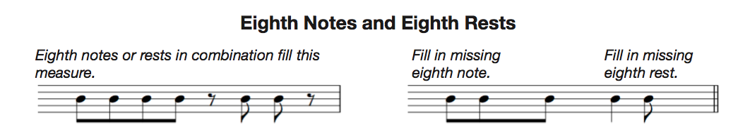 eighth notes and rests