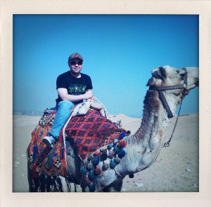 Roland in Egypt Riding the Camel