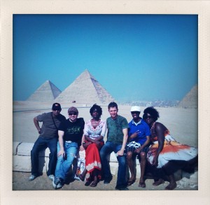 Roland and the Nikki Crawford Band in the Giza Pyramids