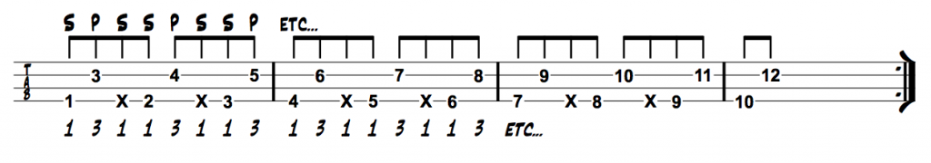 Thumb Octave Pluck Ghost Note